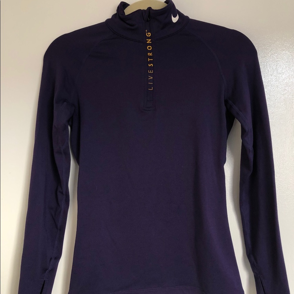 Womens nike live strong sweater purple size XS